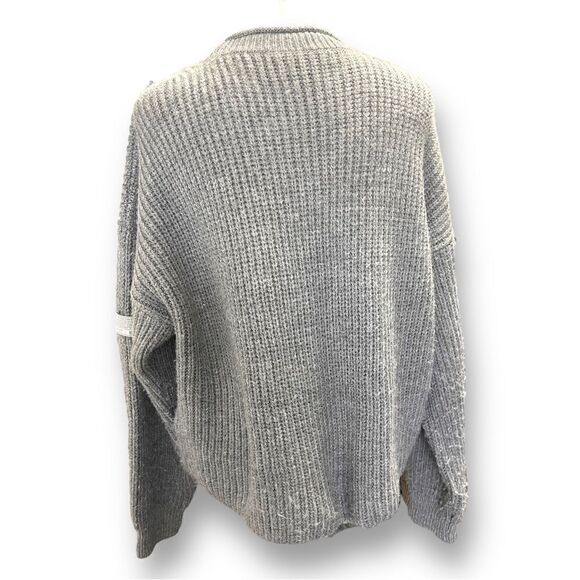 BDG by Urban Outfitters Oversized Acrylic Polyester Crop Sweater, Gray, XL - Picture 7 of 7